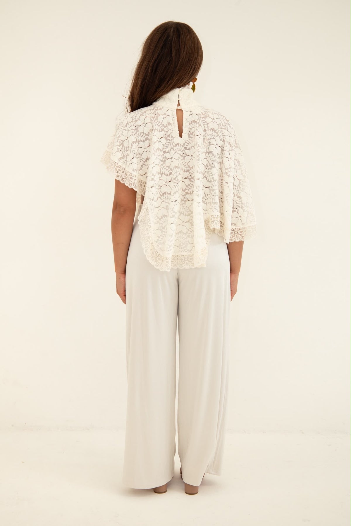 Yazmine Lace Cape Top