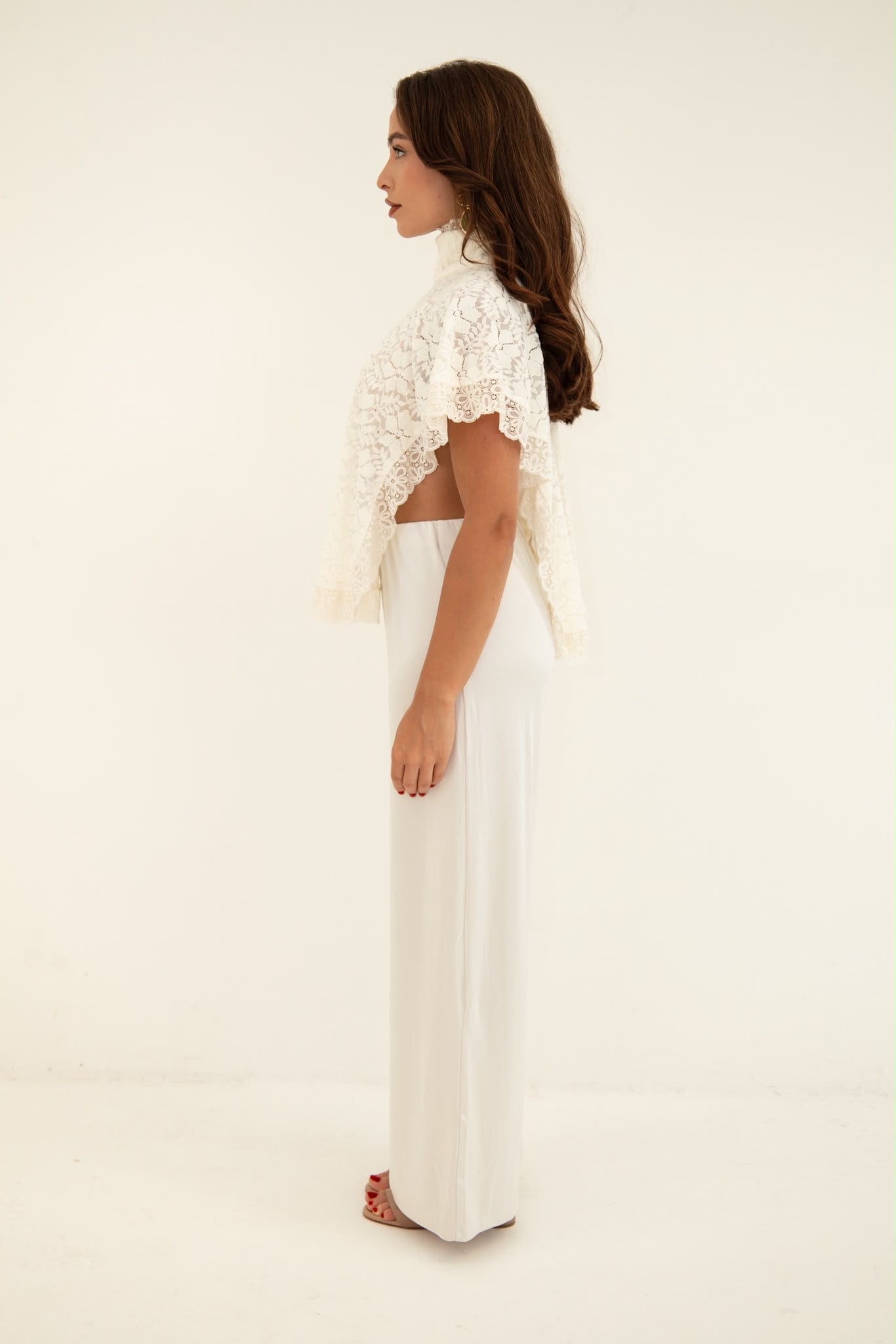 Yazmine Lace Cape Top