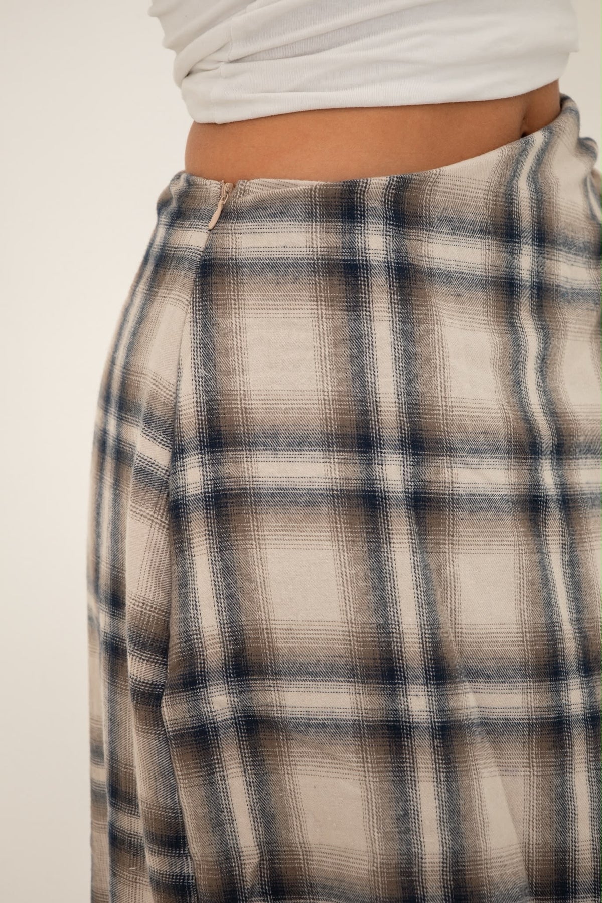 Mira Checked Maxi Skirt