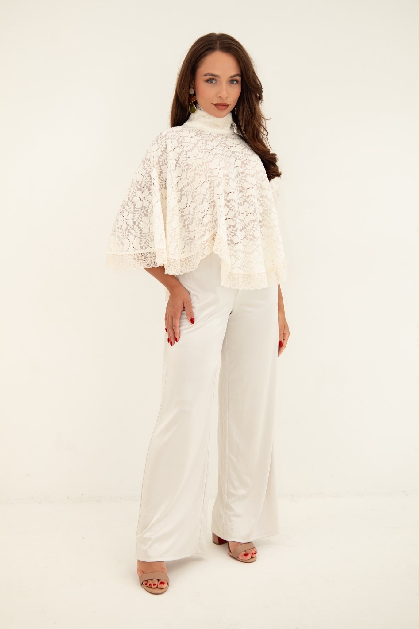 Yazmine Lace Cape Top